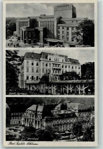 Teplice 1978 Stadttheater Kurhaus Steinbad