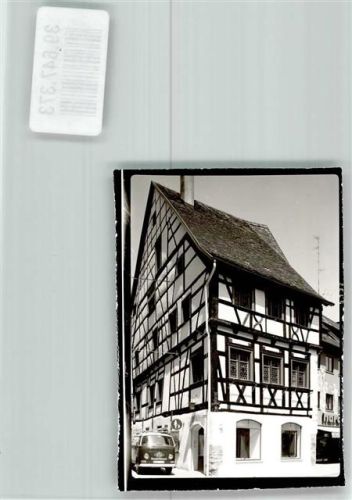 Wangen Fachwerk Auto Ort handschriftlich Foto Original aus Archiv eines Ansichtskartenverlags