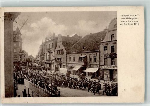 Insterburg 1916 Russische Gefangene Feldpost WK I