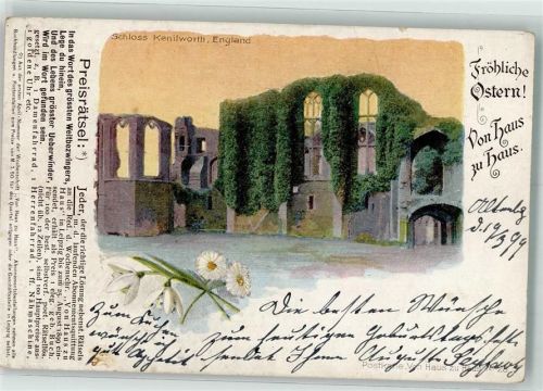 Kenilworth 1899 Schloss Kenilworth Preisrätsel