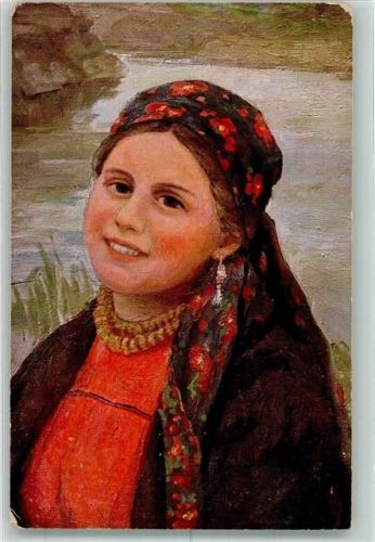 1918 sign. Sitschkon K. Frau Tracht Am Feiertag TSN Nr.114