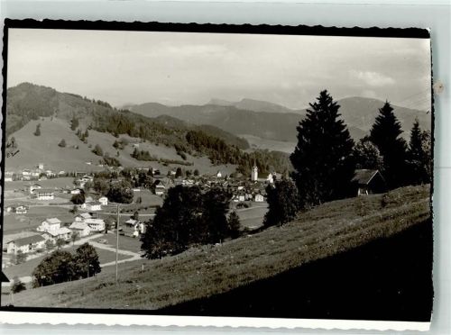 Oberstaufen Kirche Ort handschriftlich Foto Original aus Archiv eines Ansichtskartenverlags