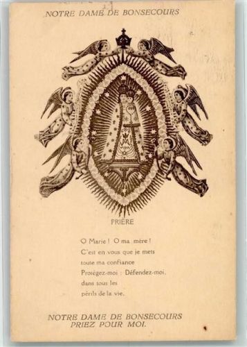 Conde-sur-l'Escaut Wappen Kirche Notre Dame de Bonsecours Ort lt. Stempel