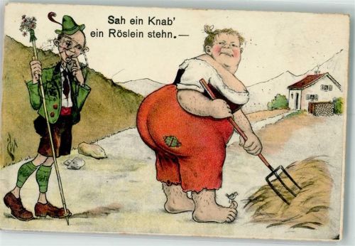 Dicke Frau Sah ein Knab ein Röslein stehn WB SS Nr.276