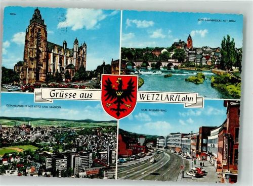 Wetzlar 1967 Dom Lahnbrücke Stadion Kalr-Kellner-ring