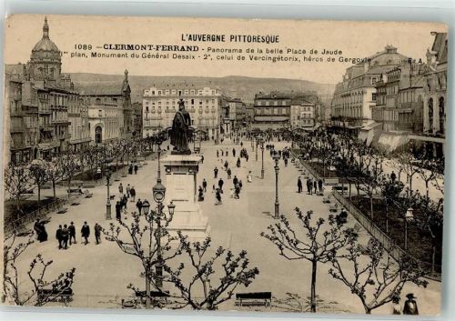 Clermont-Ferrand 1915 Denkmal General Desaix Place de Jaude Feldpost WK I