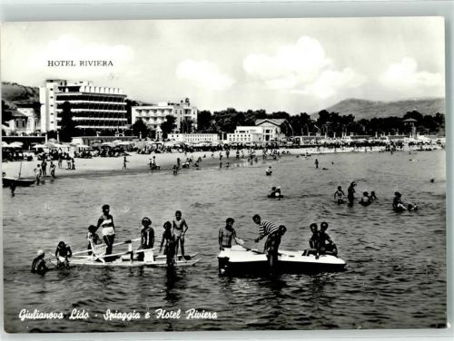 Giulianova 1963 Hotel Riviera Schwimmbad Strand