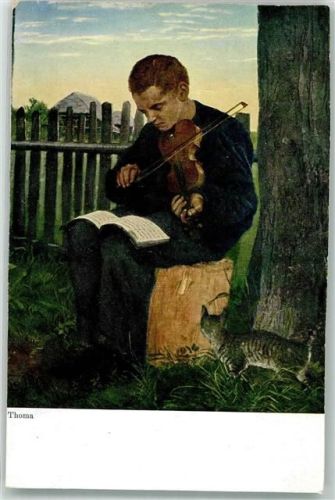 sign. Thoma, Hans Noten lesen Dorfgeiger