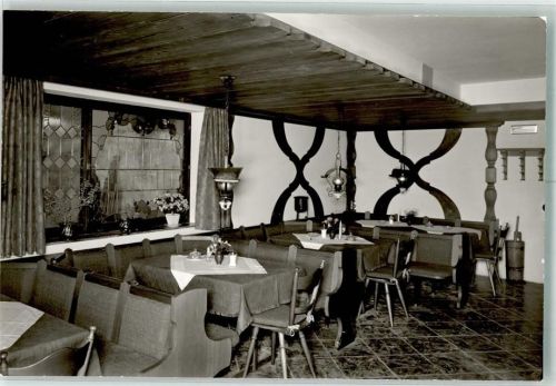 Oberstaufen Pius Gasthaus Gastraum Ort handschriftlich Foto Original aus Archiv eines Ansichtskartenverlags