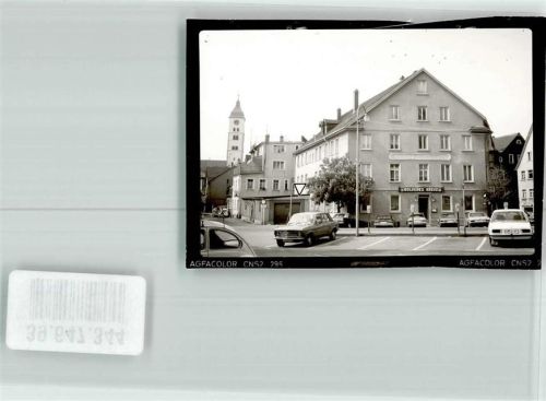 Wangen Gasthaus Goldenes Kreuz Kirche Auto Parkplatz Miele Geschäft Ort handschriftlich Foto Original aus Archiv eines Ansichtskartenverlags