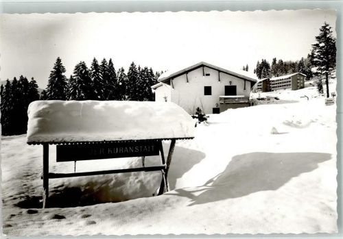 Oberstaufen Kuranstalt Malas Winter Schnee Ort handschriftlich Foto Original aus Archiv eines Ansichtskartenverlags