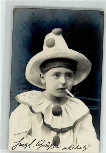 1902 Kind Pierrot Photo Courrier Paris