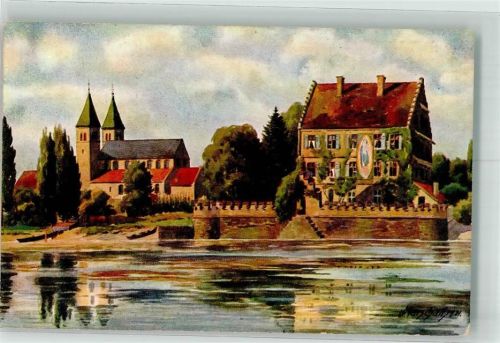 Reichenau sign. Marschall Kirche Sankt Peter und Paul und Schloss Windegg Bodenseeverlag Nr. 852