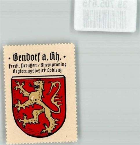 Bendorf Freist. Preußen Rheinprovinz Regierungsbezirk Coblenz