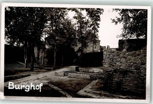 Monschau Burghof Ort handschriftlich Foto Original aus Archiv eines Ansichtskartenverlags