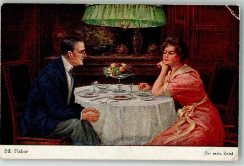 Frau Paar Der erste Zwist NPG Nr.308 Künstlerkarte