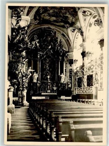 Dillingen 1947 Inneres der Kirche Maria Himmelfahrt Fotograf Behringer
