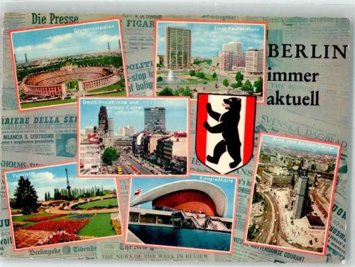 Tiergarten Olympiastadion Ernst-Reuter-Platz Funkturm Kaiser-Wilhelm-Gedächtniskirche Kongreßhalle Zeitung