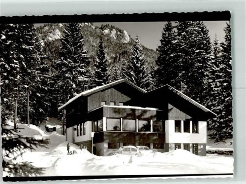 Birkenstein Erholungsheim der Industrie Gewerkschaft Druck und Papier im Winter Foto Orginal aus Archiv eines Ansichtskartenverlags Ort handschriftlich