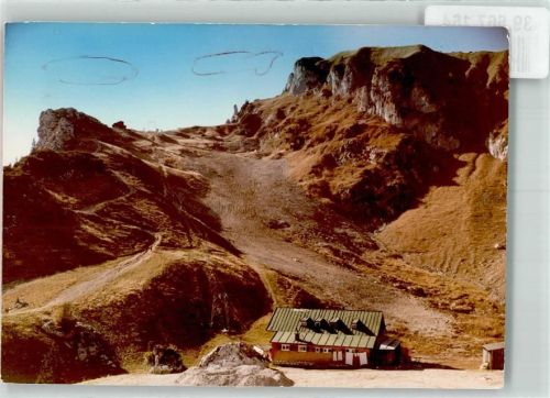Lenggries Foto Original aus Archiv eines Ansichtskartenverlags Striche auf der Bildseite Idealhütte m. Latschenkopf Ort handschriftlich