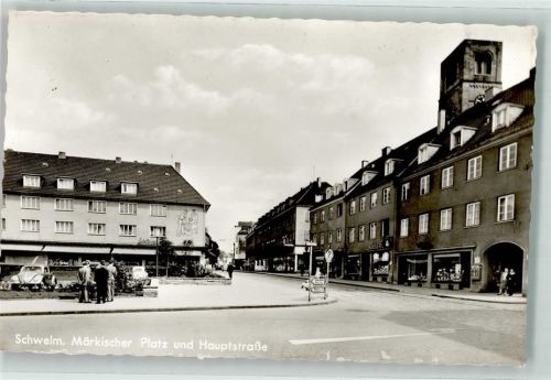 Schwelm Märkischer Platz u. Hauptstraße VW Käfer