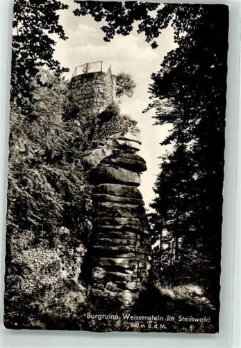 Waldershof Burgruine Weißenstein im Steinwald
