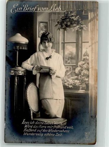 1916 Frau Spruch Ein Brief vom Lieb BVB Nr.1579-6