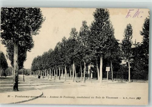 Fontenay-sous-Bois 1917 Anenue de Fontenay Feldpost WK I