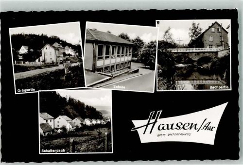 65326 W6209 Hausen über Aar Foto AK Schule Schaltenbach