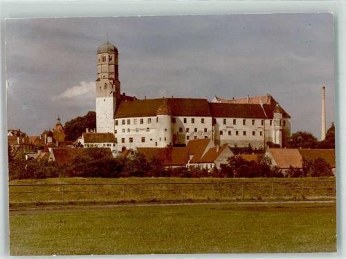 Dillingen Schloss Fabrik Ort handschriftlich Foto Original aus Archiv eines Ansichtskartenverlags