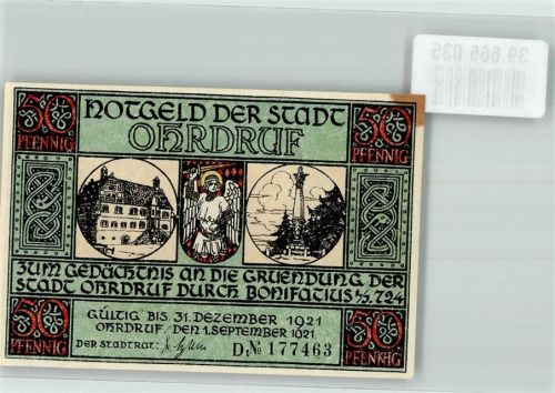 Ohrdruf 1921 50 Pfennig D. No. 177463