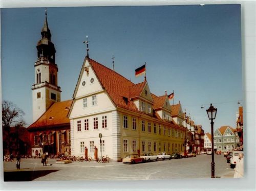 Celle Foto Original aus Archiv eines Ansichtskartenverlags Altes Rathaus Oldtimer Ort handschriftlich