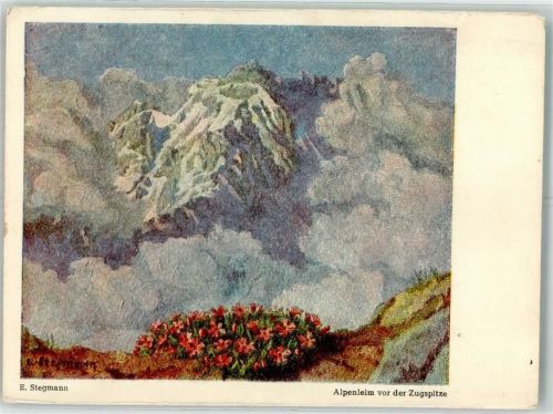 sign. Stegmann E. Alpenleim vor der Zugspitze Nr.366