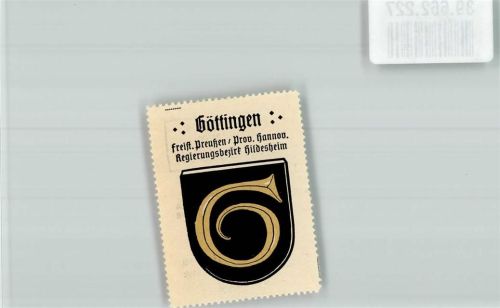 Göttingen Freist. Preußen Prov. Hannover Regierungsbezirk Hildesheim