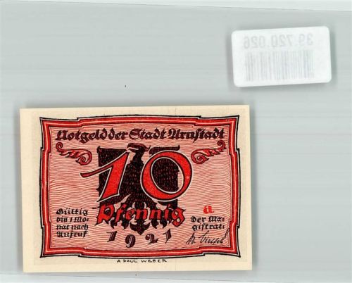 Arnstadt 1921 10 Pfennig