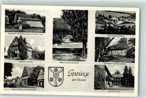 Springe 1952 Krankenhaus Landratsamt Landheim Pension Gasthaus Ratskeller