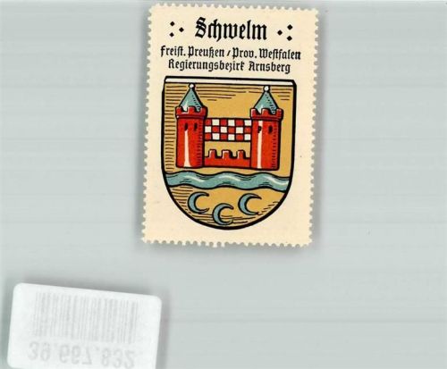 Schwelm Wappen Freistaat Preußen Provinz Westfalen Regierungsbezirk Arnsberg