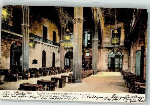 Barcelona 1908 Salon de Contrataciones de la Lonja