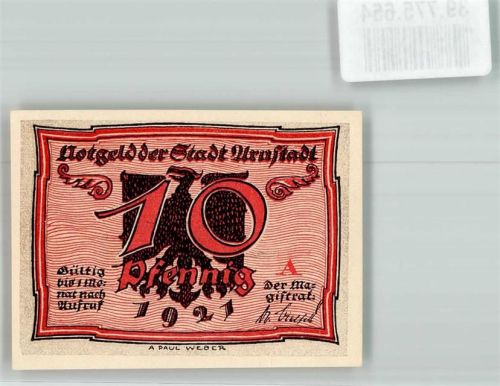 Arnstadt 1921 10 Pfennig A