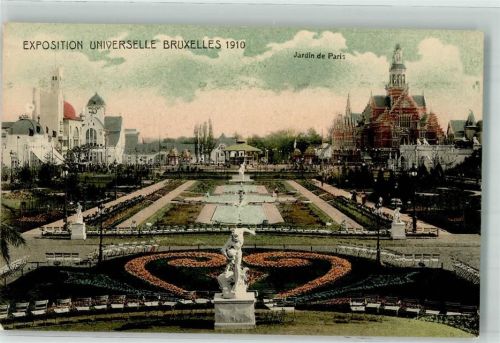 Brüssel 1910 Ausstellung 1910 Jardin de Paris Denkmal