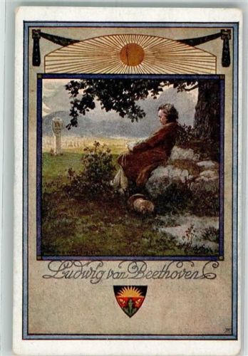 Der Komponist ruht unter einer Eiche Jugendstil Deutscher Schulverein Nr. 952