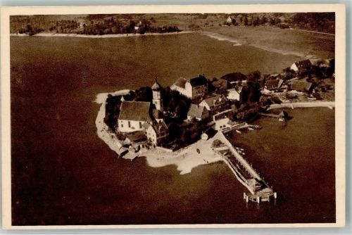 Wasserburg 1934 Reichswinterhilfe-Lotterie Bild 162 Fliegeraufnahme von Wasserburg am Bodensee Das schöne Deutschland