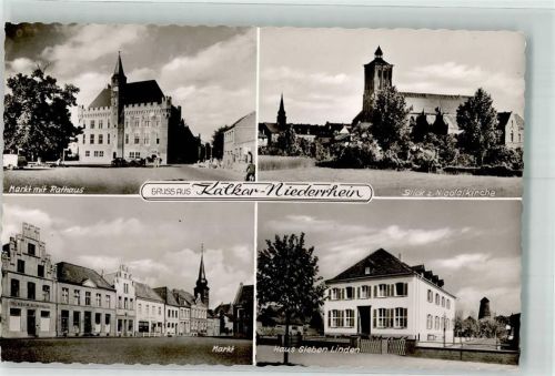 Kalkar Rathaus Marktplatz Nicolai- Kirche Haus sieben Linden