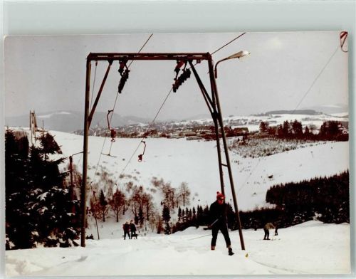 Winterberg Seilbahn Winter Ort handschriftlich Foto Original aus Archiv eines Ansichtskartenverlags