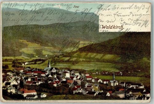 Waldkirch 1902 mit Kloster St. Margarethen Verlag Zieher, Ottmar