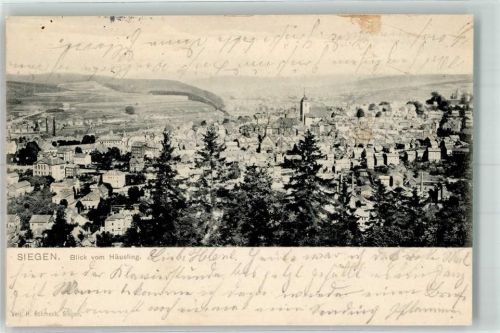 Siegen 1905 Blick vom Häusling
