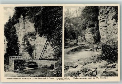 Münchingen Verschwinden und Erscheinen der Wutach