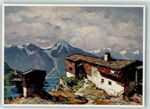 sign. Blädel F. Alm auf sonnigen Höhen Verlag Fingerle Nr. 5438