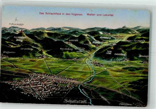 Selestat Vogelschau Schlachtfeld Vogesen