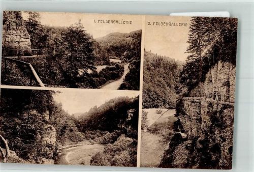 Wutach 1921 Felsengallerie Wutachschlucht Ort handschriftlich